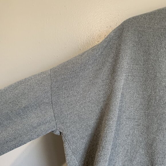 Barefoot Dreams Boxy Cardigan Sweater Medium CozyChic Gray Button Up Oversized - Picture 6 of 10